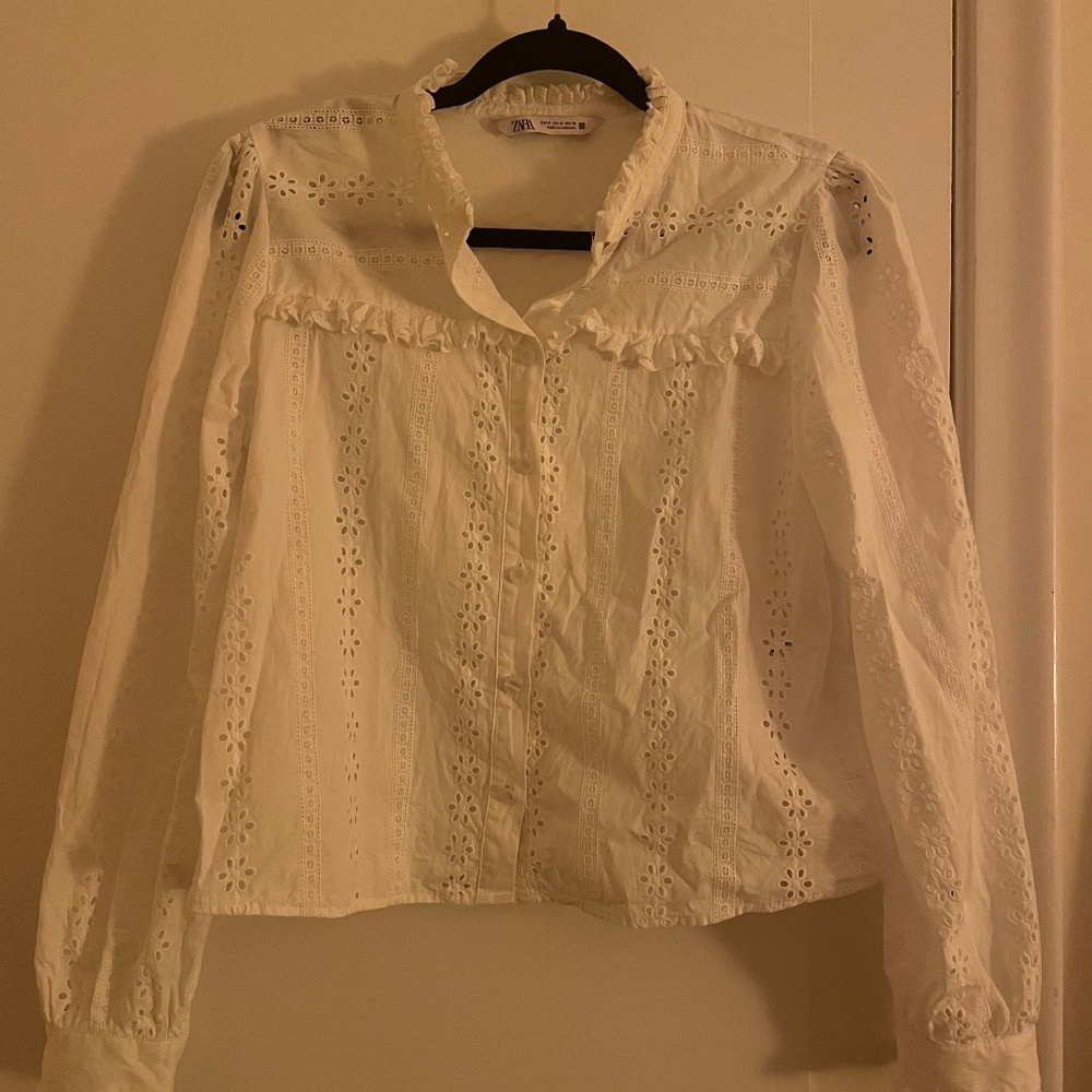 Zara white blouse